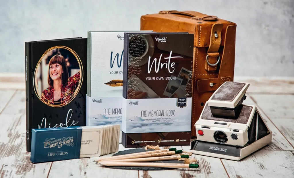 A selection of Meminto memory books