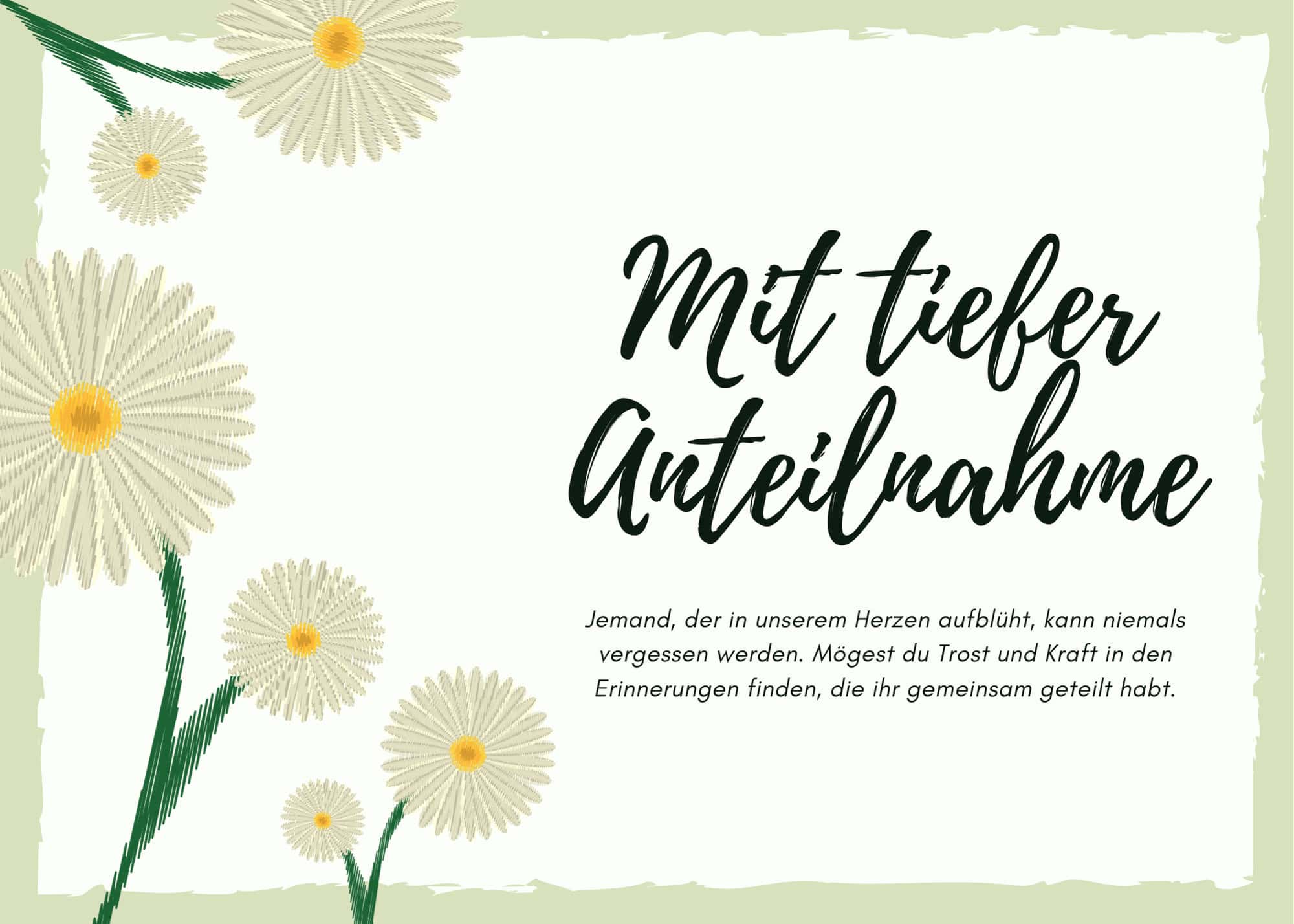 Mit tiefer Anteilnahme