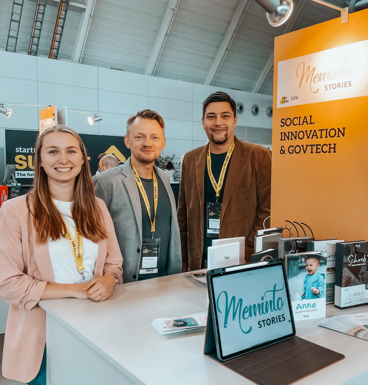 Meminto team at the trade fair
