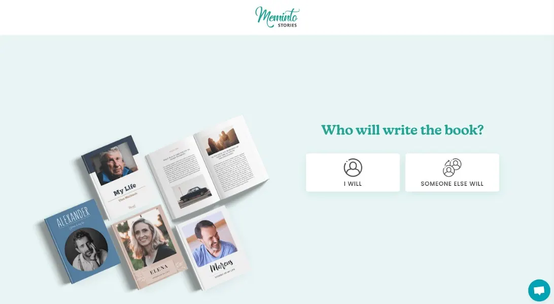 Choice between writing the book yourself or gifting it to someone else