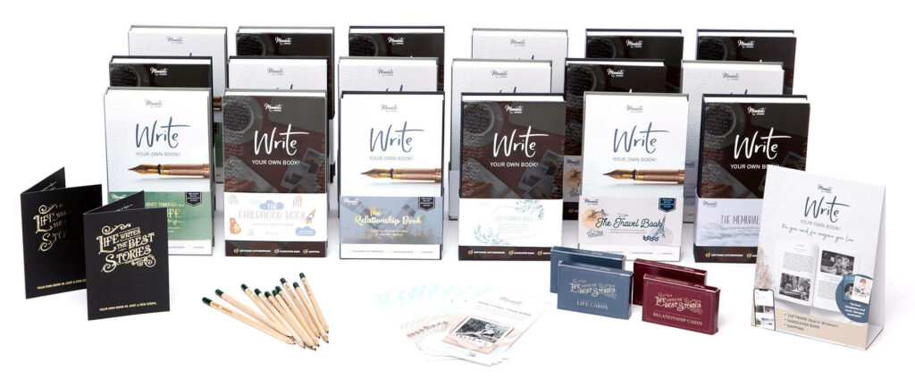 The Meminto memory-book collection with gift boxes