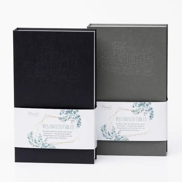 Meminto Hochzeits-Gästebuch in einer Geschenkbox