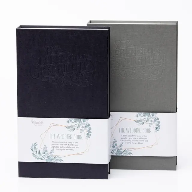 Meminto Wedding Guest Book in a gift box