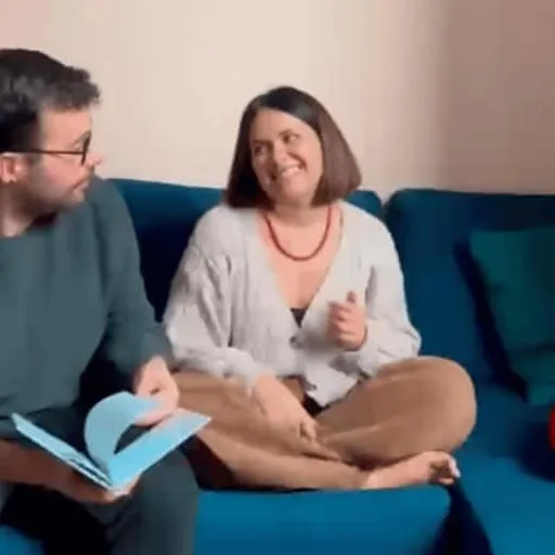Graziano & Federica mit dem eigenen Meminto Buch