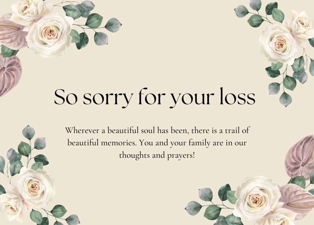 Sorry for your loss