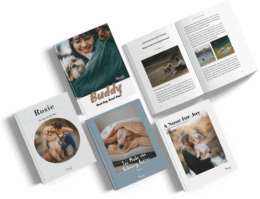 Meminto Stories Dog Memory Book COvers