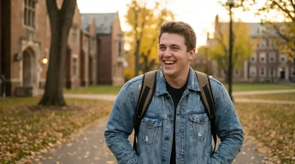 High school seniors signing yearbooks together